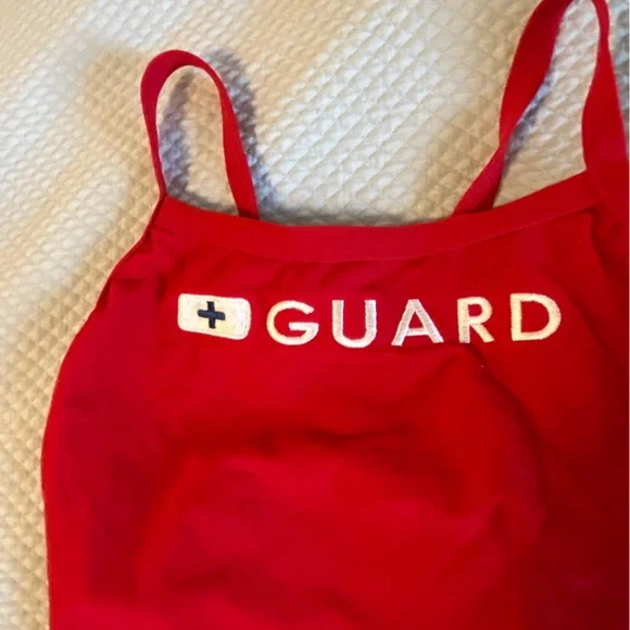 Speedo Red Guard Swimsuit - Picture 3 of 5